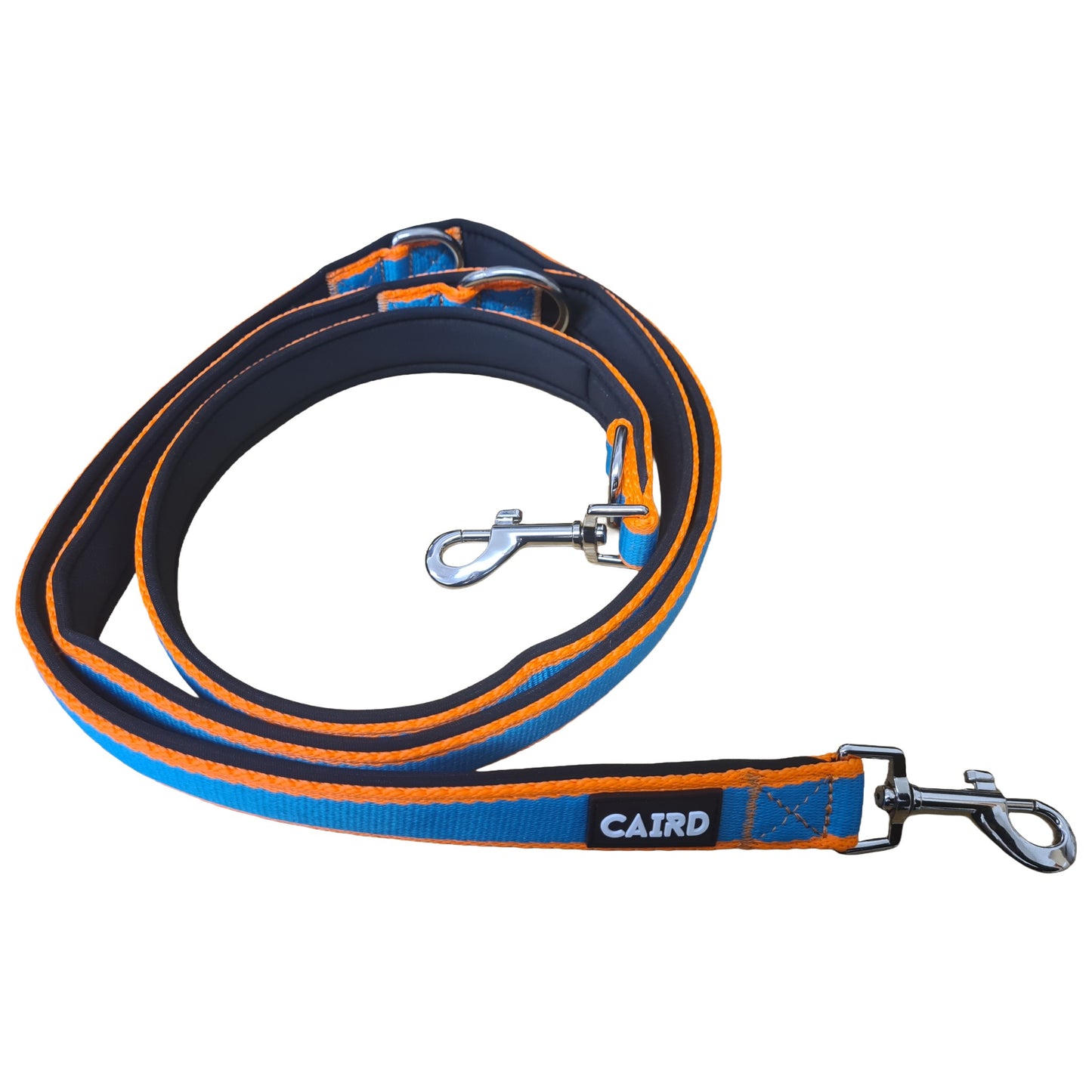 CAIRD Double Ended Dog Training Lead 2m Adjustable Multi-Point Control (Orange & Blue)