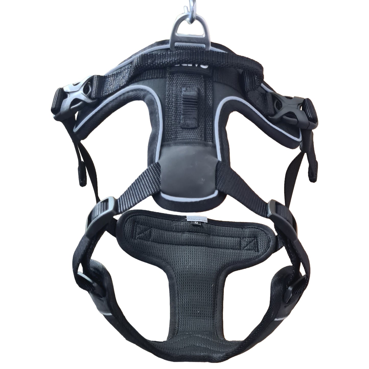 CAIRD Advance Dog Harness Ergonomic Y-Shape No Pull Reflective with Handle Black
