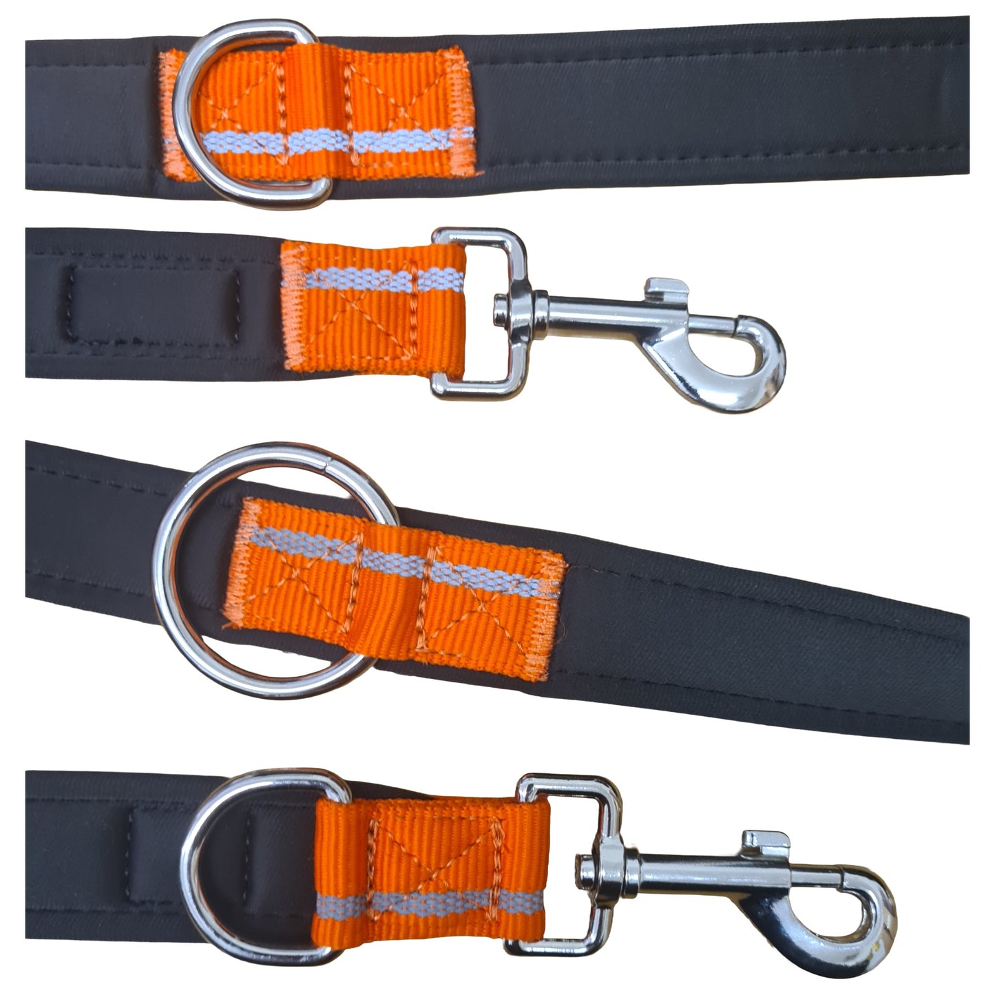 CAIRD Double Ended Dog Training Lead 2m Adjustable Multi-Point Control Reflective (Orange)