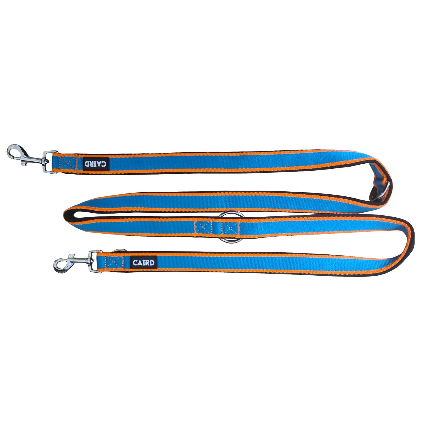 CAIRD Double Ended Dog Training Lead 2m Adjustable Multi-Point Control (Orange & Blue)
