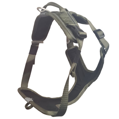 CAIRD Advance Dog Harness Ergonomic Y-Shape No Pull Reflective with Handle Khaki
