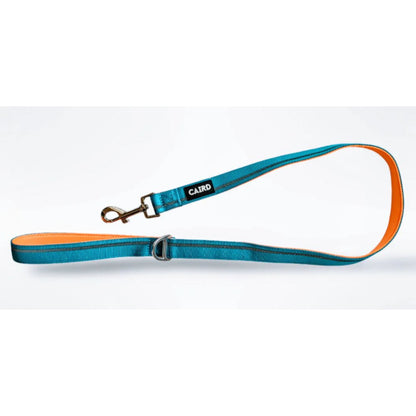 CAIRD Dog Lead 1m Reflective Neoprene Padded Handle Aluminium Connection Point (Blue & Orange)