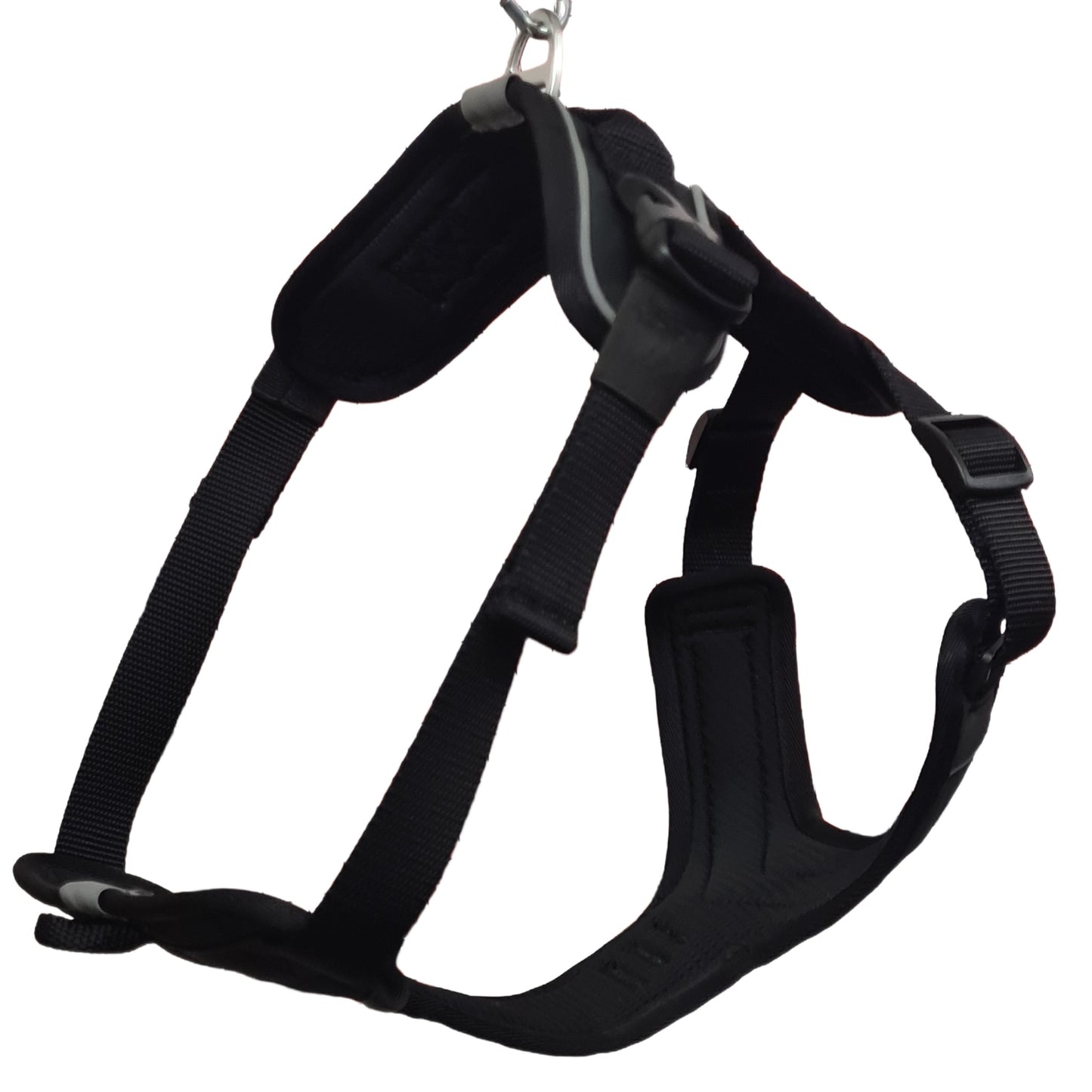CAIRD Advance Dog Harness Ergonomic Y-Shape No Pull Reflective with Handle Black