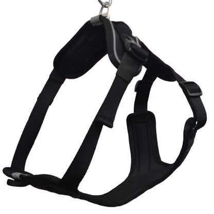 CAIRD Advance Dog Harness Ergonomic Y-Shape No Pull Reflective with Handle Black