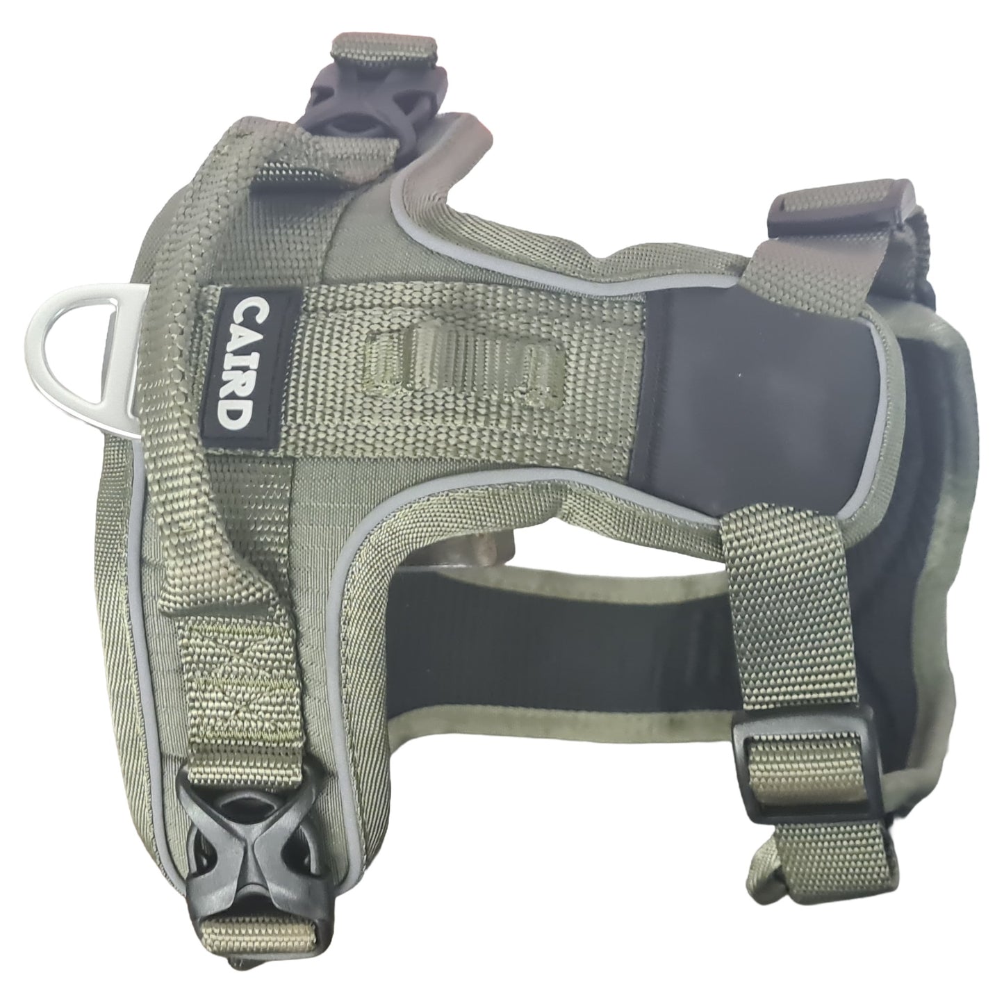 CAIRD Advance Dog Harness Ergonomic Y-Shape No Pull Reflective with Handle Khaki