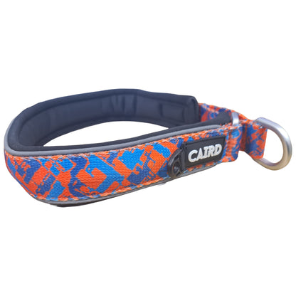 CAIRD Training Slip Dog Collar Reflective with Aluminium D-Ring Nylon Padded Neoprene No-Choke