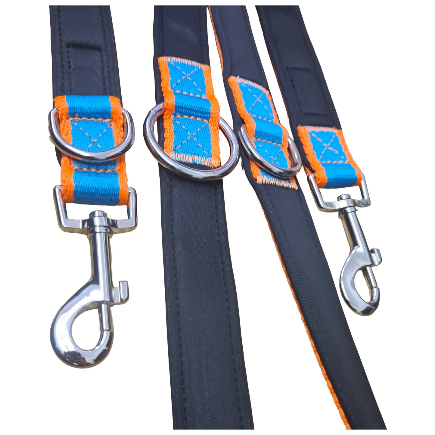 CAIRD Double Ended Dog Training Lead 2m Adjustable Multi-Point Control (Orange & Blue)