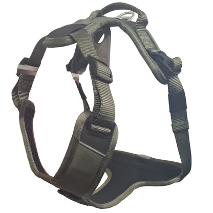 CAIRD Advance Dog Harness Ergonomic Y-Shape No Pull Reflective with Handle Khaki