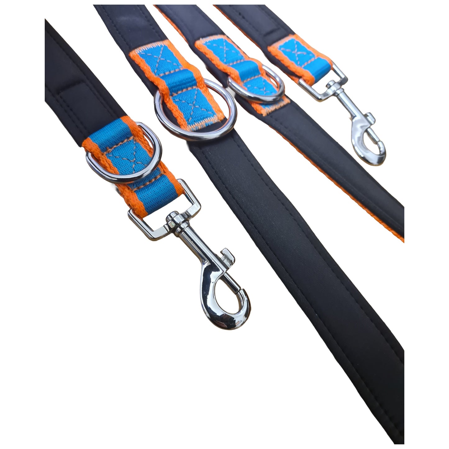 CAIRD Double Ended Dog Training Lead 2m Adjustable Multi-Point Control (Orange & Blue)