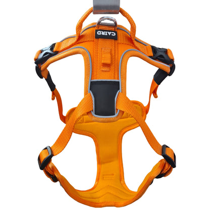 CAIRD Advance Dog Harness Ergonomic Y-Shape No Pull Reflective with Handle Orange