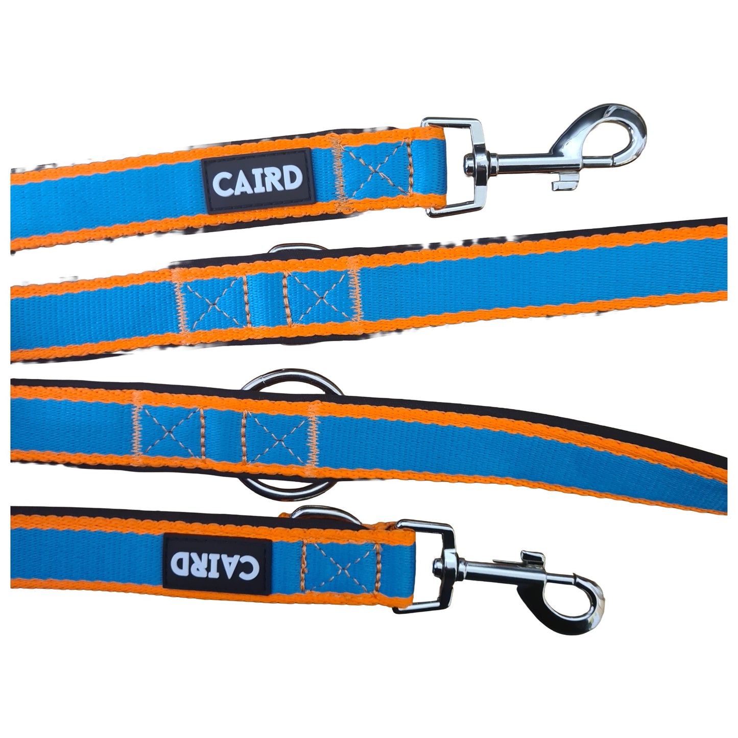 CAIRD Double Ended Dog Training Lead 2m Adjustable Multi-Point Control (Orange & Blue)