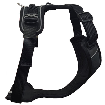 CAIRD Advance Dog Harness Ergonomic Y-Shape No Pull Reflective with Handle Black