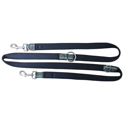 CAIRD Double Ended Dog Training Lead 2m Adjustable Multi-Point Control Reflective (Green)