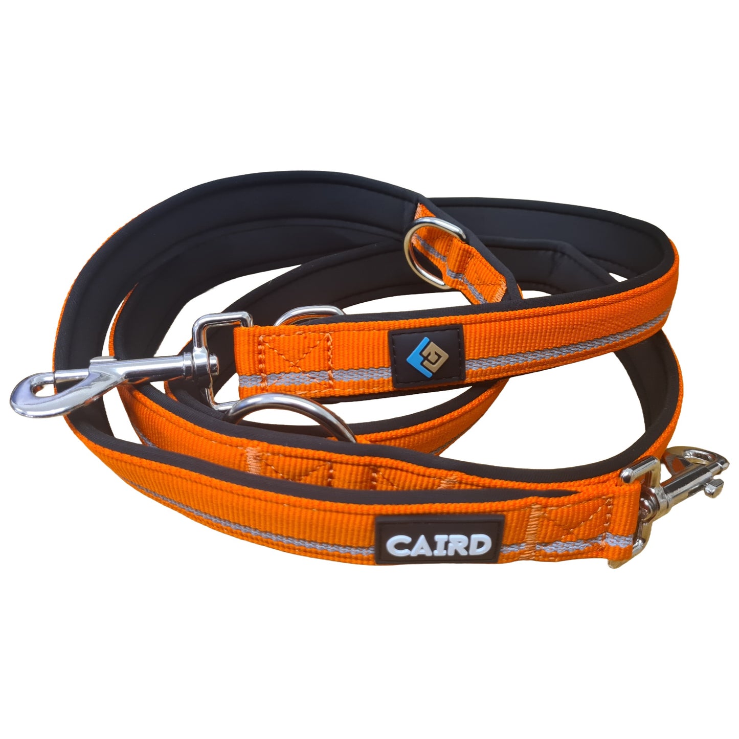 CAIRD Double Ended Dog Training Lead 2m Adjustable Multi-Point Control Reflective (Orange)