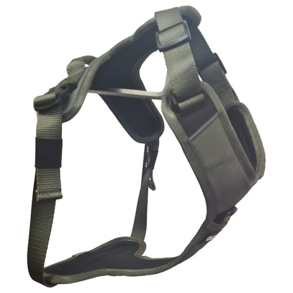 CAIRD Advance Dog Harness Ergonomic Y-Shape No Pull Reflective with Handle Khaki