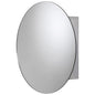Croydex Round Bathroom Mirror Cabinet Stainless Steel Fully Assembled Cabinet