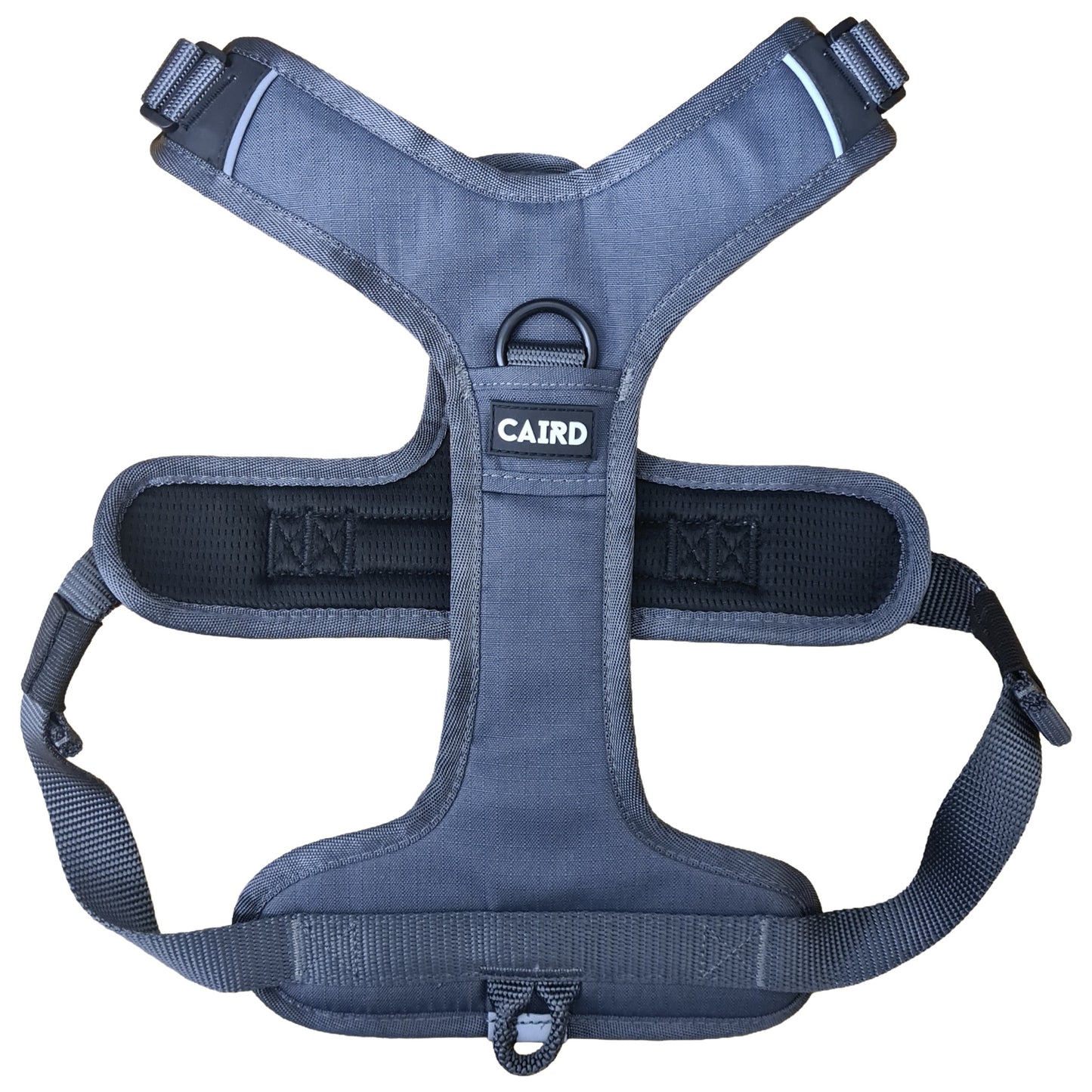 CAIRD Advance Dog Harness Ergonomic Y-Shape No Pull Reflective with Handle Grey (Medium)