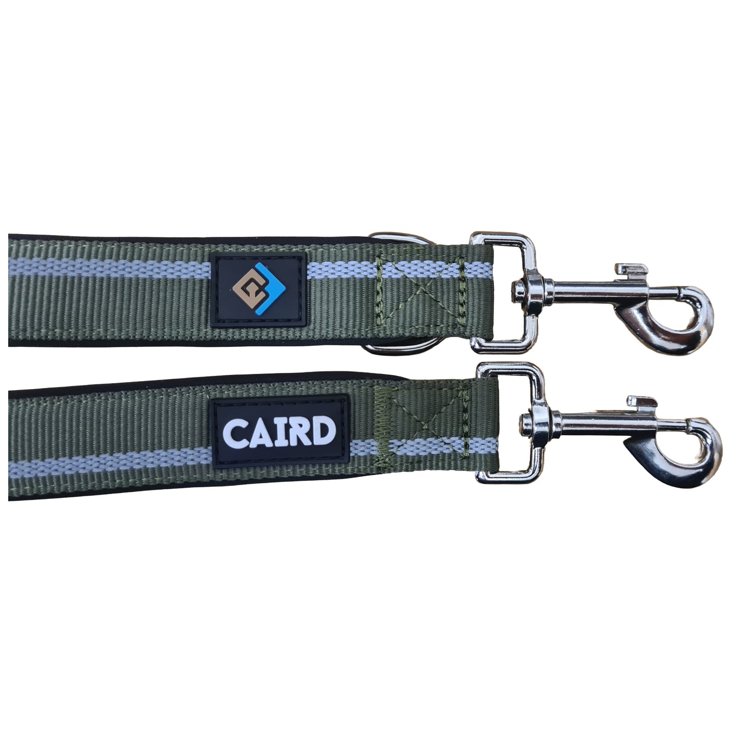 CAIRD Double Ended Dog Training Lead 2m Adjustable Multi-Point Control Reflective (Green)