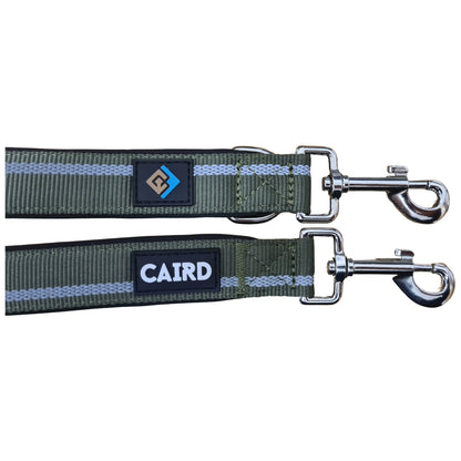 CAIRD Double Ended Dog Training Lead 2m Adjustable Multi-Point Control Reflective (Green)