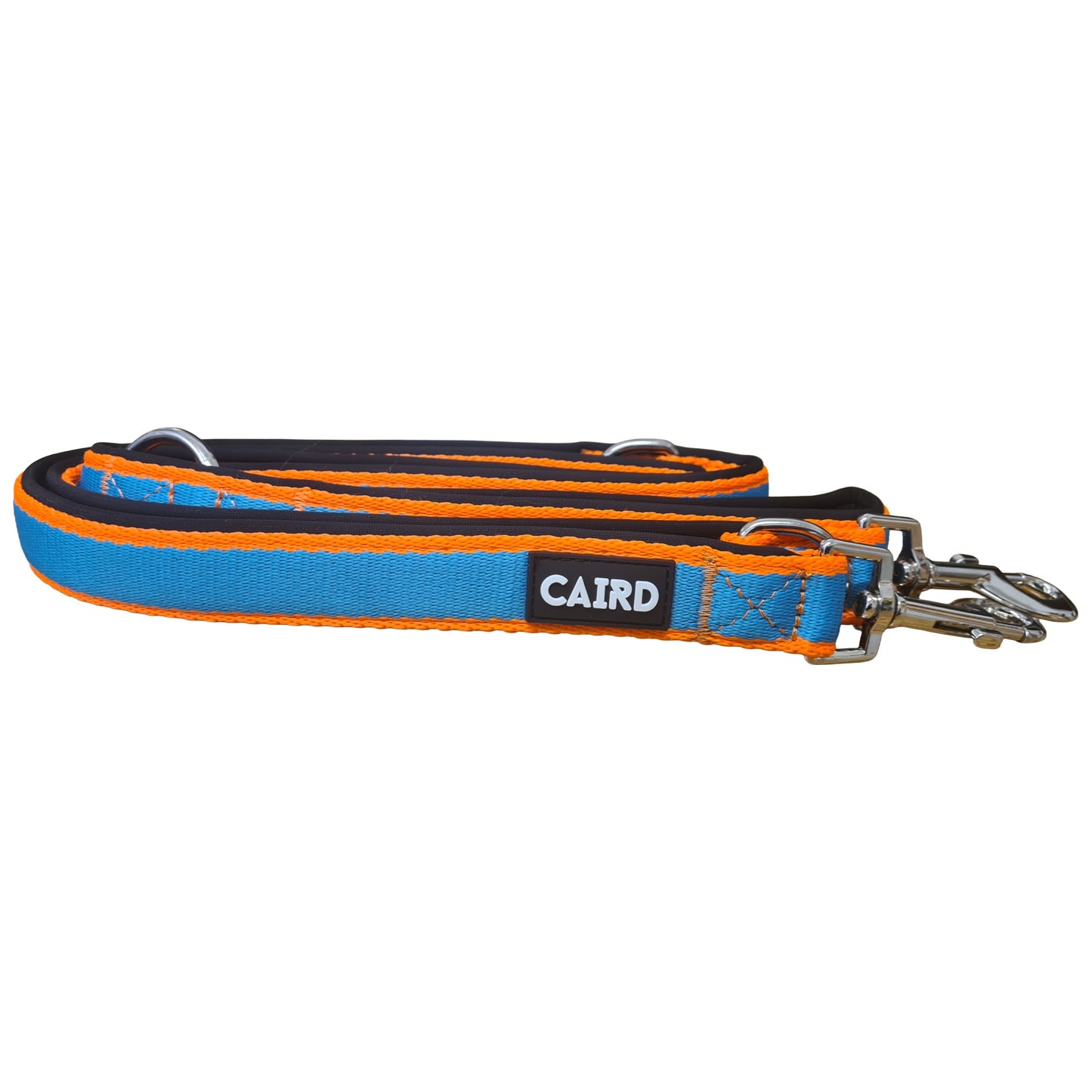 CAIRD Double Ended Dog Training Lead 2m Adjustable Multi-Point Control (Orange & Blue)
