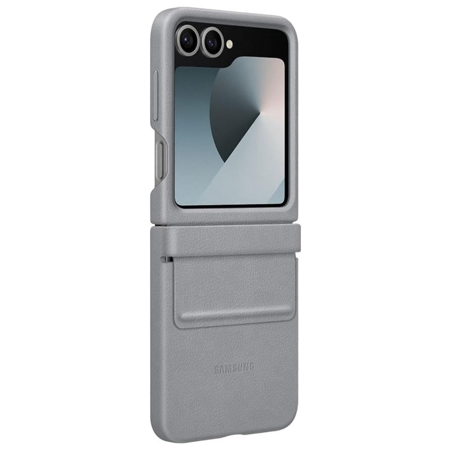 SAMSUNG Galaxy Z Flip6 Case Faux Leather Kindsuit Case for Galaxy Z Flip6 Grey
