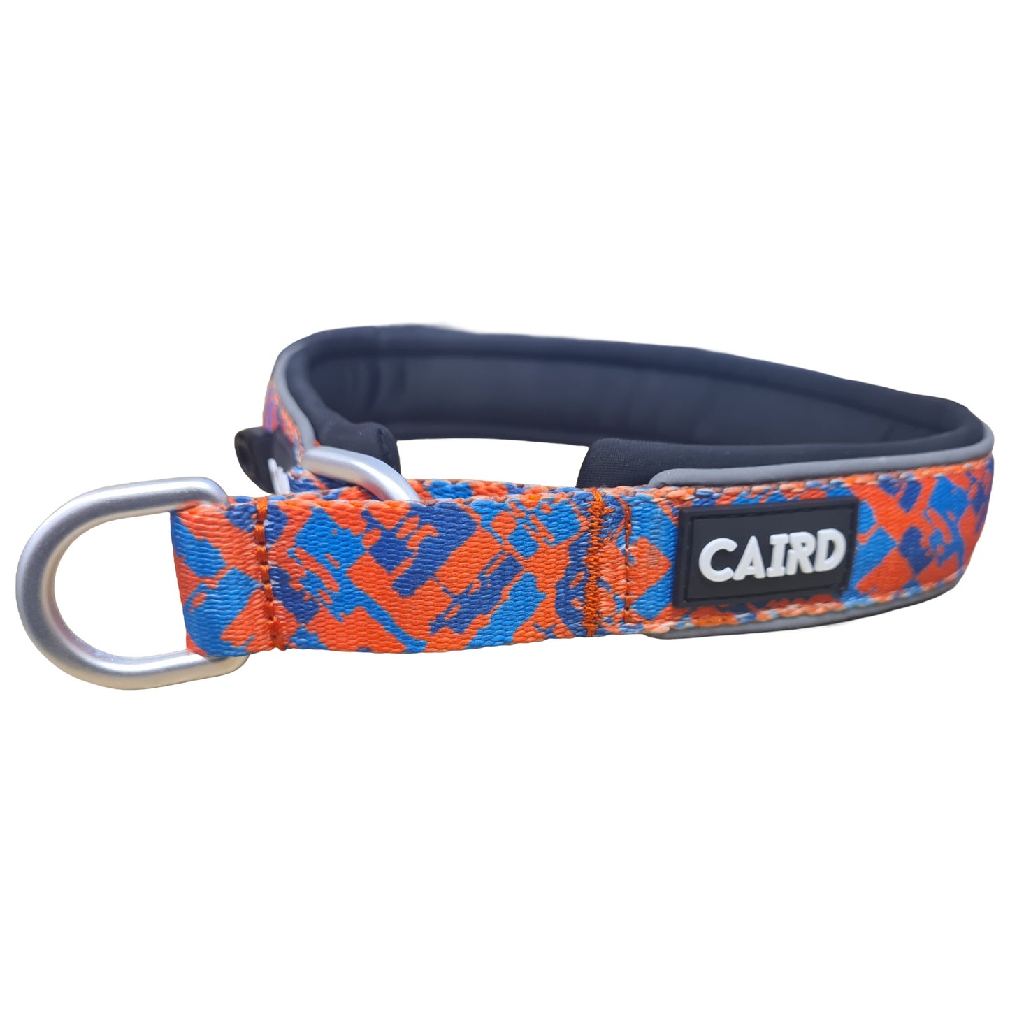 CAIRD Training Slip Dog Collar Reflective with Aluminium D-Ring Nylon Padded Neoprene No-Choke