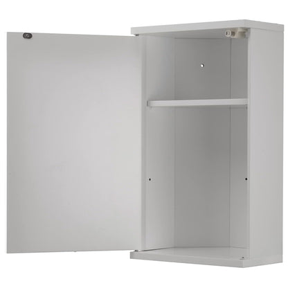 Croydex Corner Bathroom Cabinet MDF Carcass Mirrored Door Magnetic Catch and Adjustable Shelf