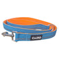 CAIRD Dog Lead 1m Reflective Neoprene Padded Handle Aluminium Connection Point (Blue & Orange)