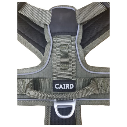 CAIRD Advance Dog Harness Ergonomic Y-Shape No Pull Reflective with Handle Khaki