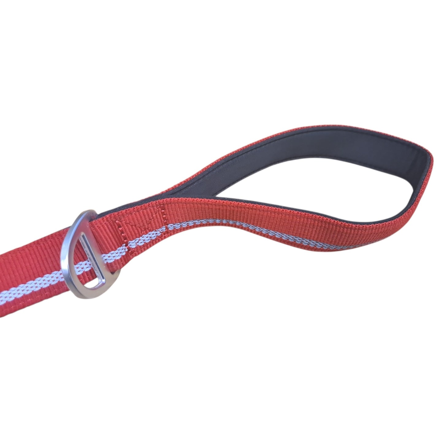 CAIRD Dog Lead 1m Reflective Neoprene Padded Handle Aluminium Connection Point (Red)