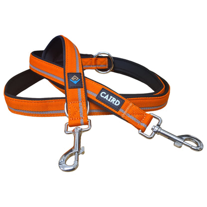 CAIRD Double Ended Dog Training Lead 2m Adjustable Multi-Point Control Reflective (Orange)