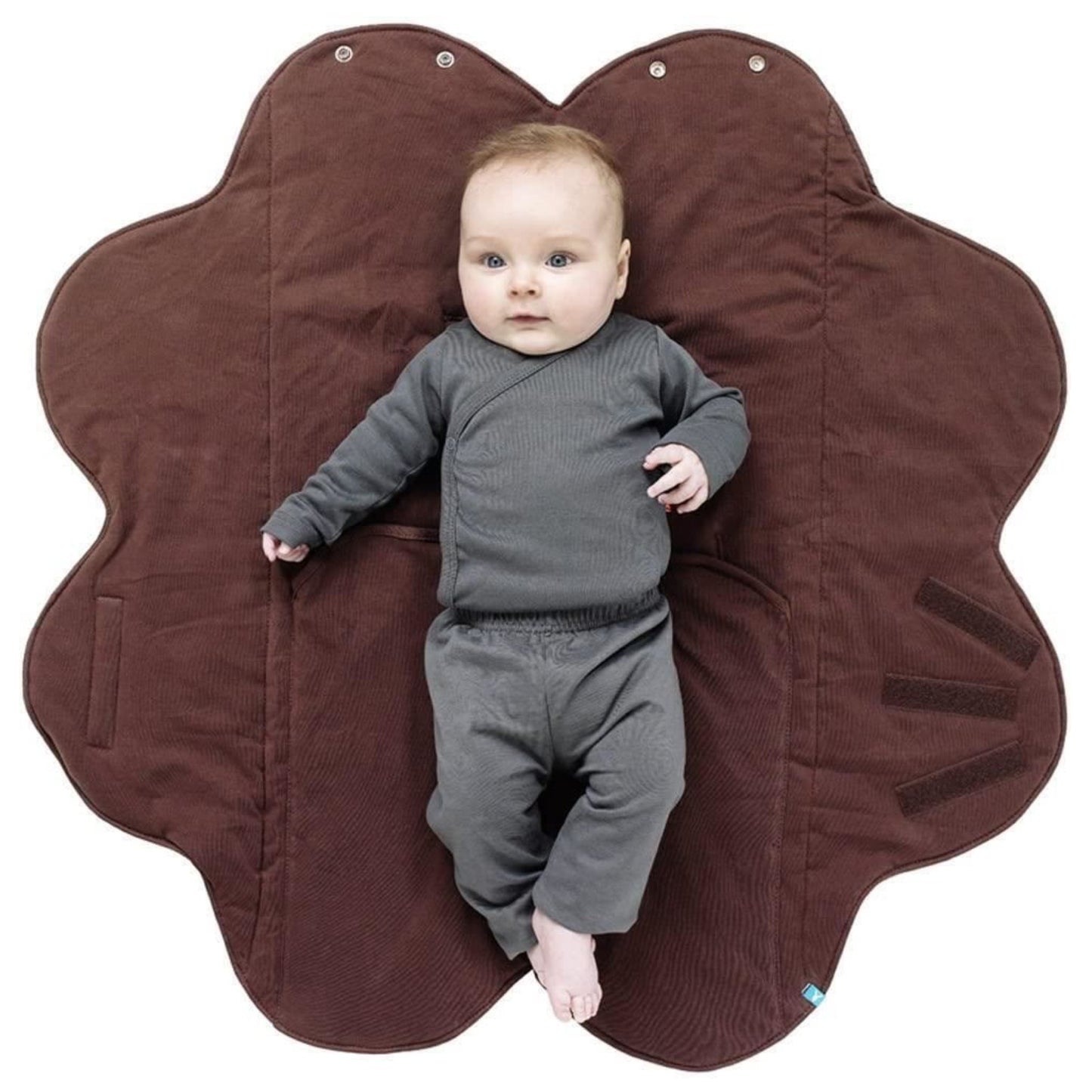 Wallaboo Baby Blanket Fleur Insert 100% Cotton Newborn to 12 months 85 x 85 cm (Brown)