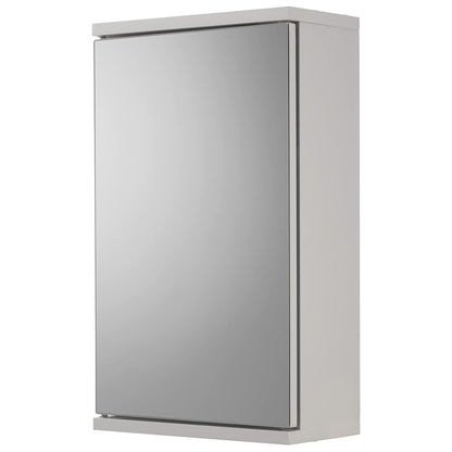 Croydex Corner Bathroom Cabinet MDF Carcass Mirrored Door Magnetic Catch and Adjustable Shelf