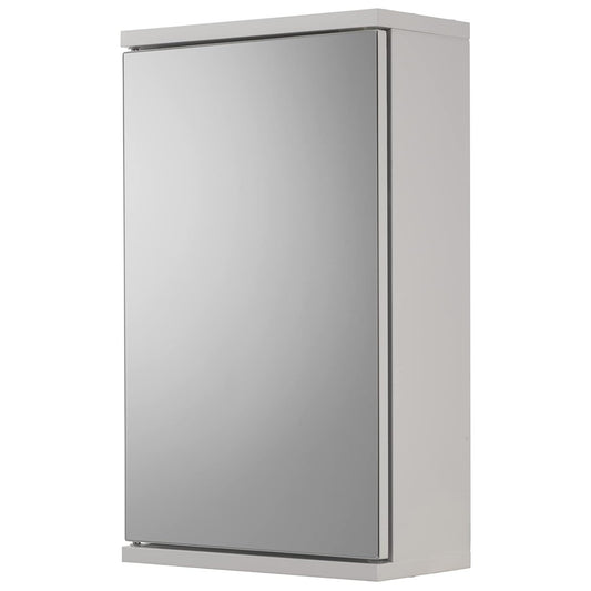 Croydex Corner Bathroom Cabinet MDF Carcass Mirrored Door Magnetic Catch and Adjustable Shelf