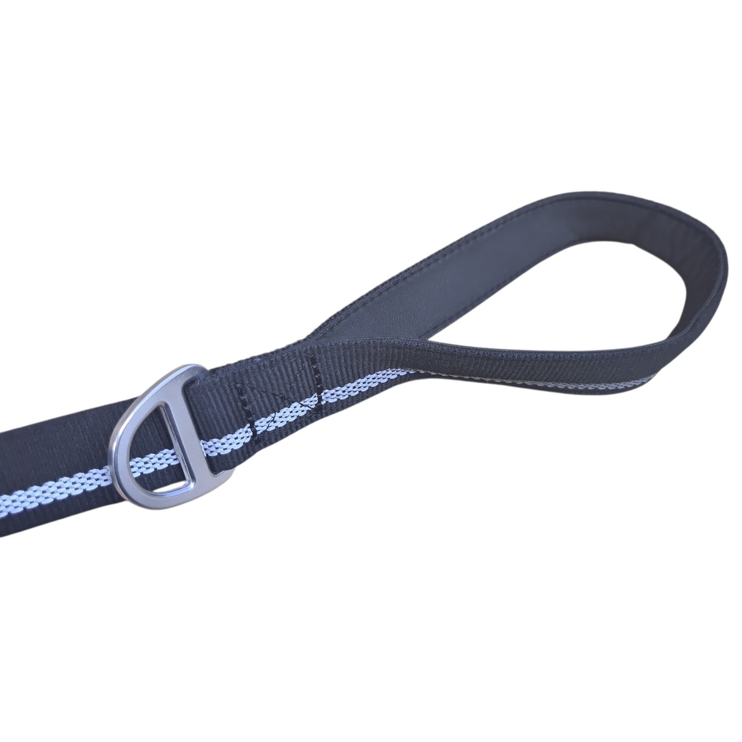 CAIRD Dog Lead 1m Reflective Neoprene Padded Handle Aluminium Connection Point (Black)