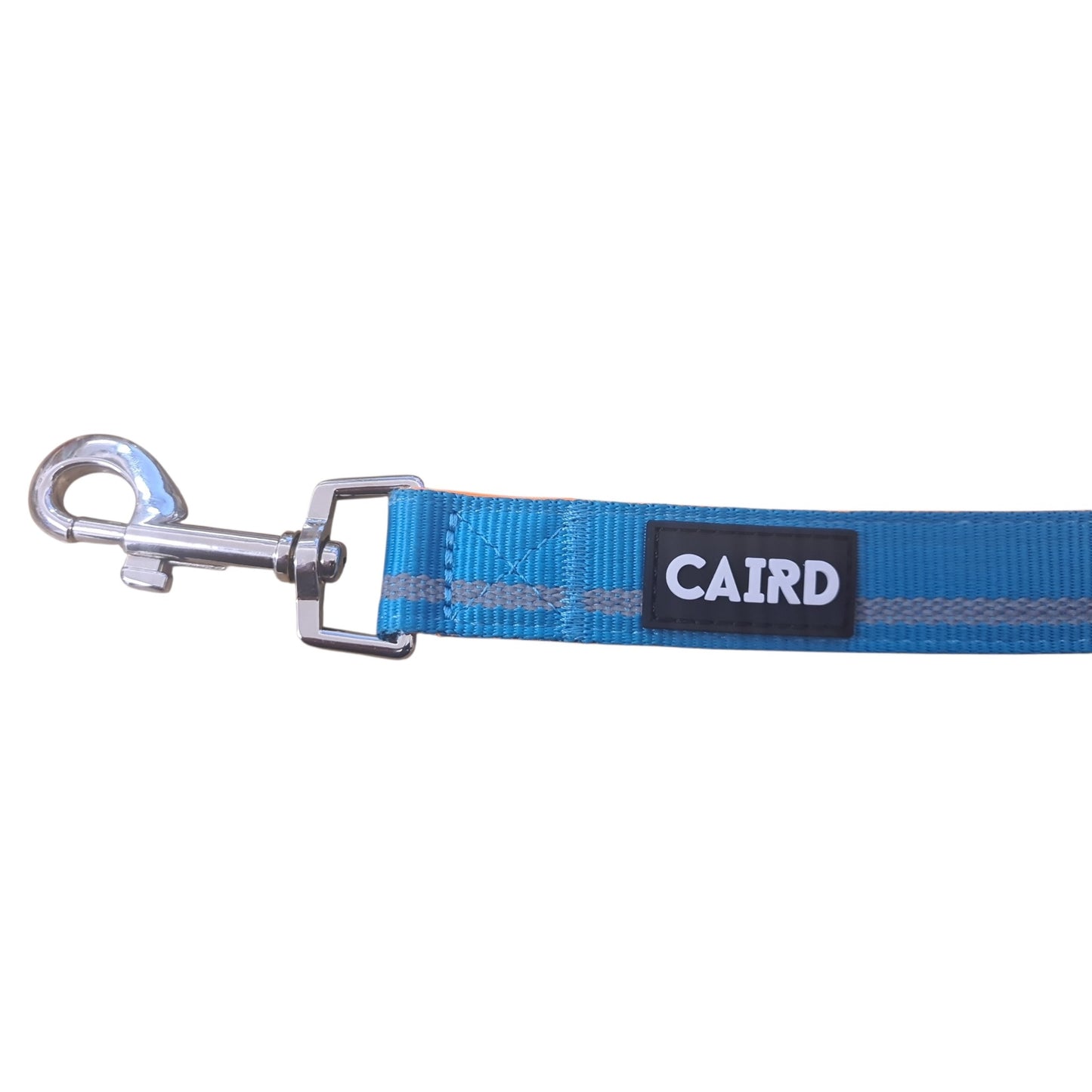 CAIRD Dog Lead 1m Reflective Neoprene Padded Handle Aluminium Connection Point (Blue & Orange)