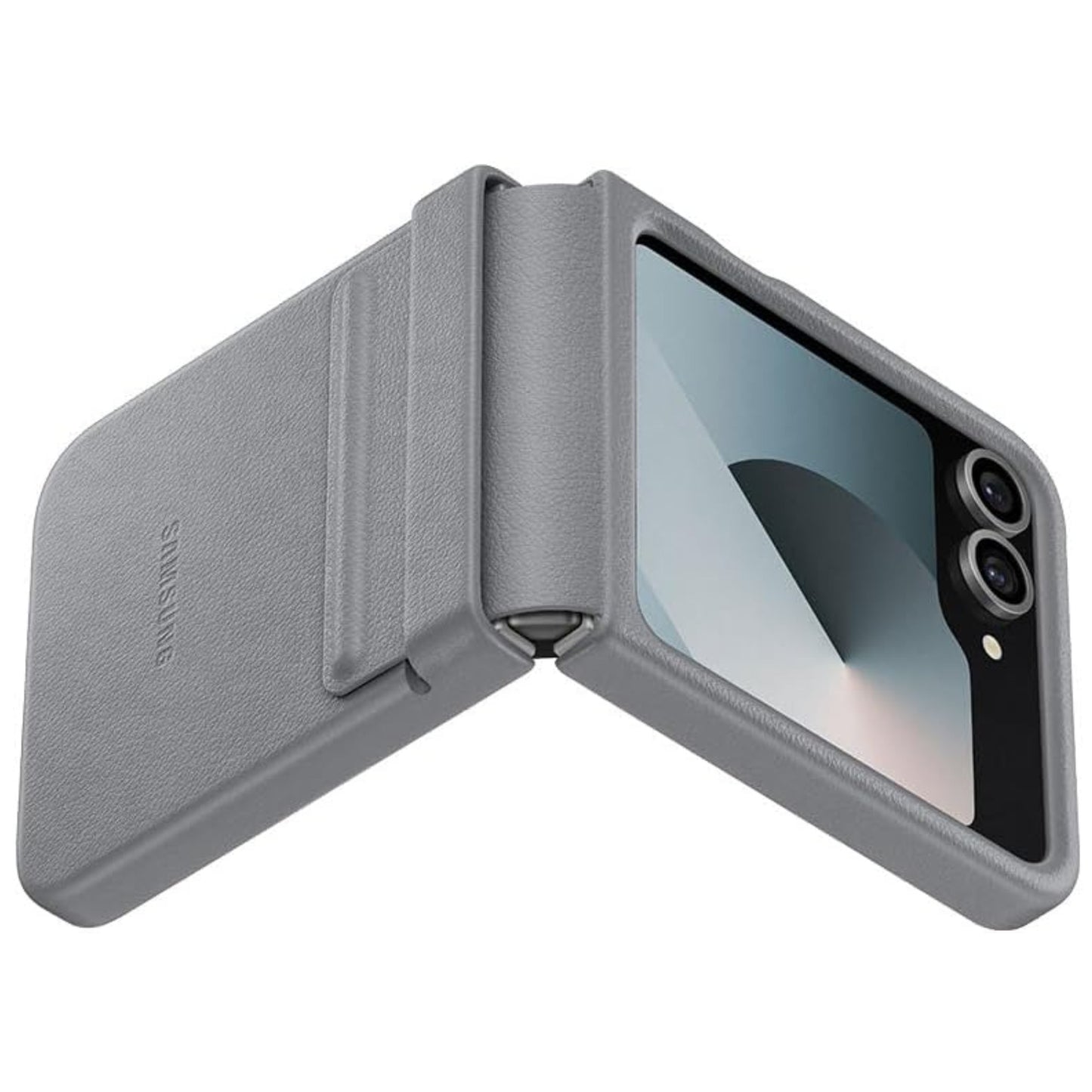 SAMSUNG Galaxy Z Flip6 Case Faux Leather Kindsuit Case for Galaxy Z Flip6 Grey