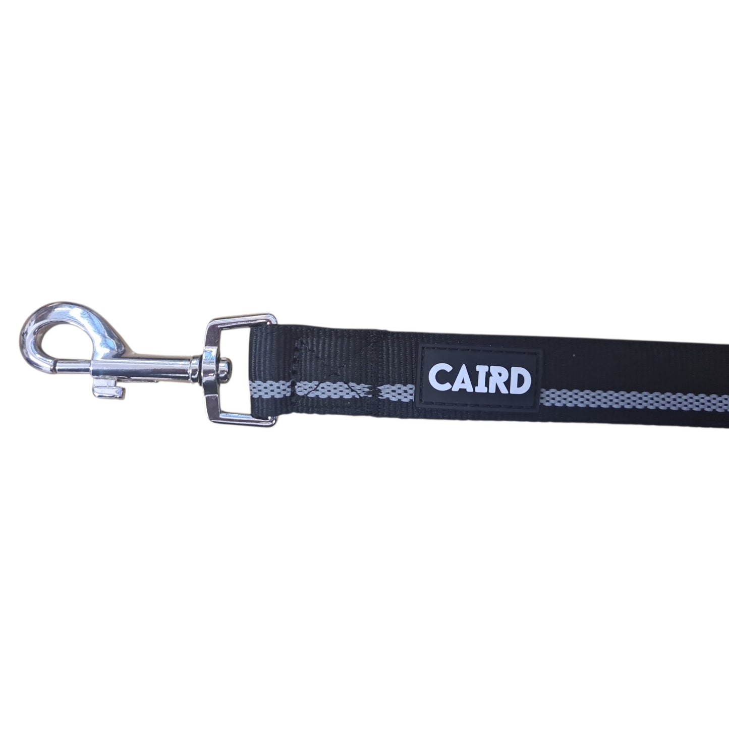 CAIRD Dog Lead 1m Reflective Neoprene Padded Handle Aluminium Connection Point (Black)