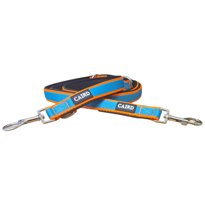 CAIRD Double Ended Dog Training Lead 2m Adjustable Multi-Point Control (Orange & Blue)