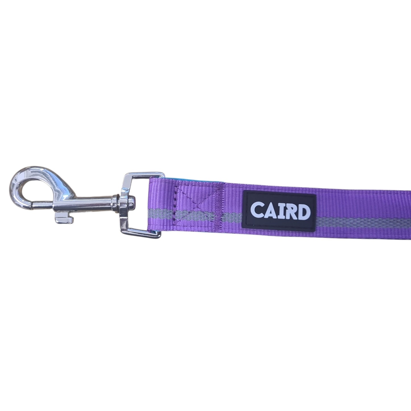 CAIRD Dog Lead 1m Reflective Neoprene Padded Handle Aluminium Connection Point (Purple & Aqua)