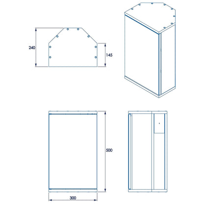Croydex Corner Bathroom Cabinet MDF Carcass Mirrored Door Magnetic Catch and Adjustable Shelf