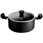 TEFAL Titanium Essential 24cm Stewpot and Lid Non Stick Coating Metal Spatula Safe