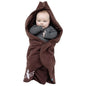Wallaboo Baby Blanket Fleur Insert 100% Cotton Newborn to 12 months 85 x 85 cm (Brown)