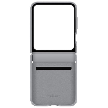 SAMSUNG Galaxy Z Flip6 Case Faux Leather Kindsuit Case for Galaxy Z Flip6 Grey