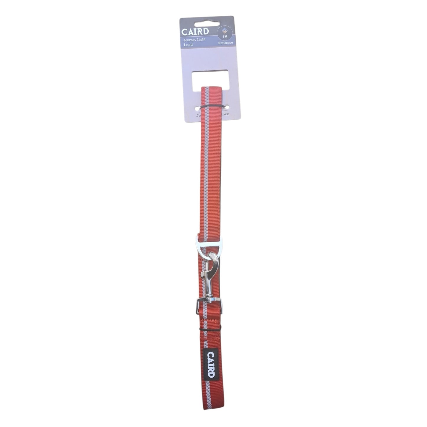 CAIRD Dog Lead 1m Reflective Neoprene Padded Handle Aluminium Connection Point (Red)
