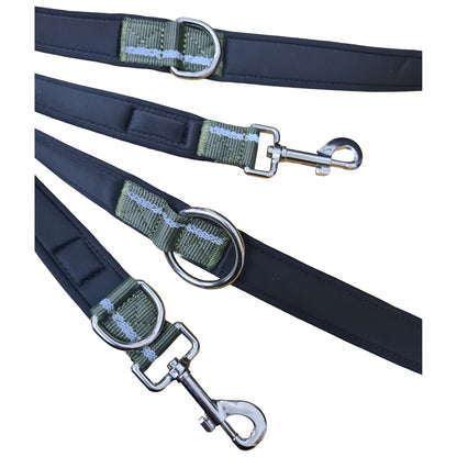 CAIRD Double Ended Dog Training Lead 2m Adjustable Multi-Point Control Reflective (Green)