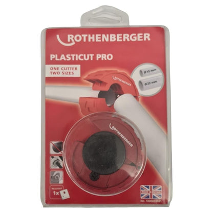 Rothenberger Plasticut Pro 15-22mm Plastic Pipe Cutter Rotary Cutter for Plastic