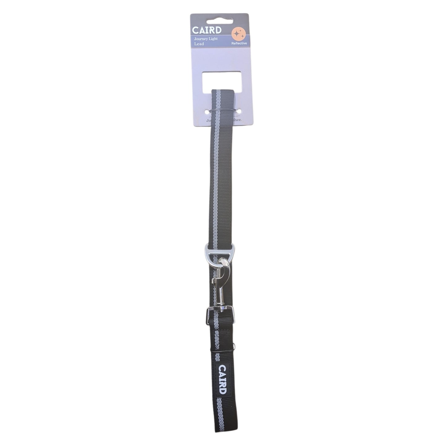 CAIRD Dog Lead 1m Reflective Neoprene Padded Handle Aluminium Connection Point (Black)