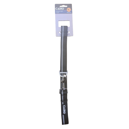 CAIRD Dog Lead 1m Reflective Neoprene Padded Handle Aluminium Connection Point (Black)