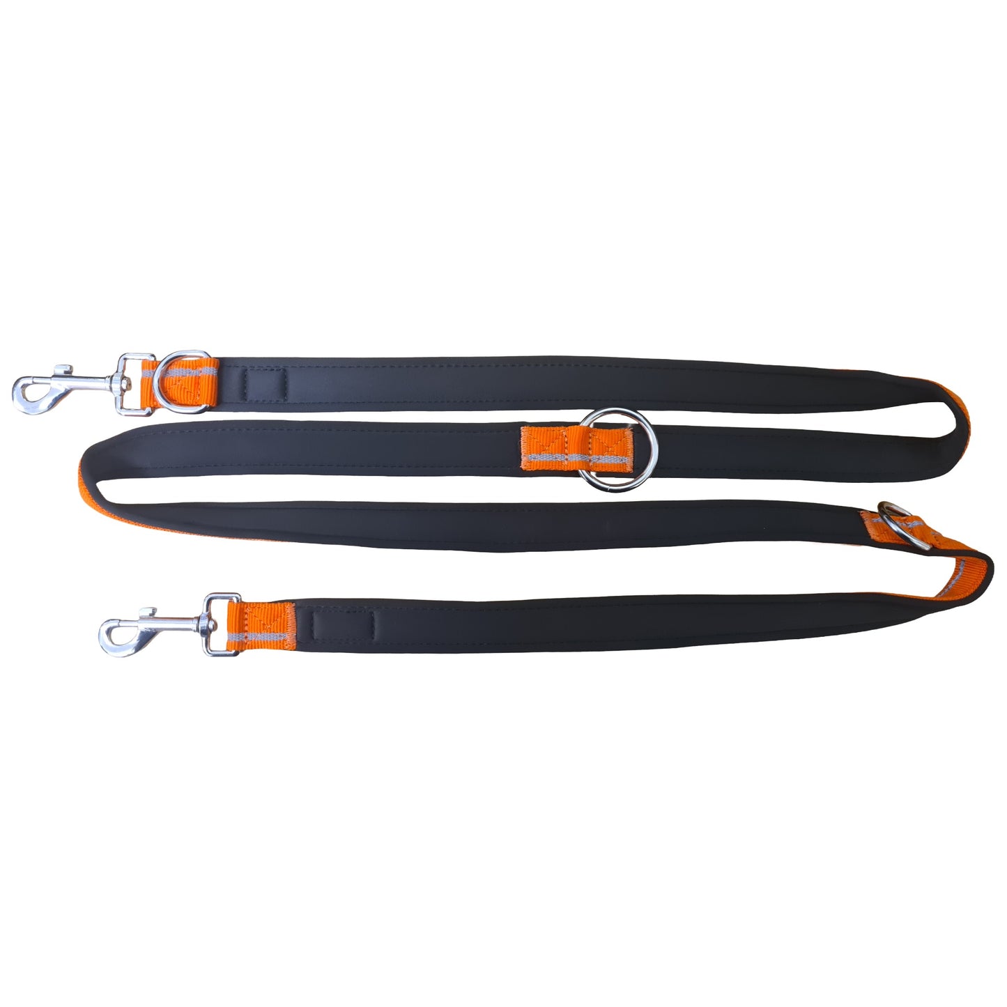 CAIRD Double Ended Dog Training Lead 2m Adjustable Multi-Point Control Reflective (Orange)
